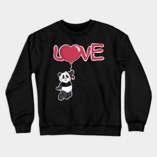 Cute Valentine Day Gift Panda Lover Crewneck Sweatshirt